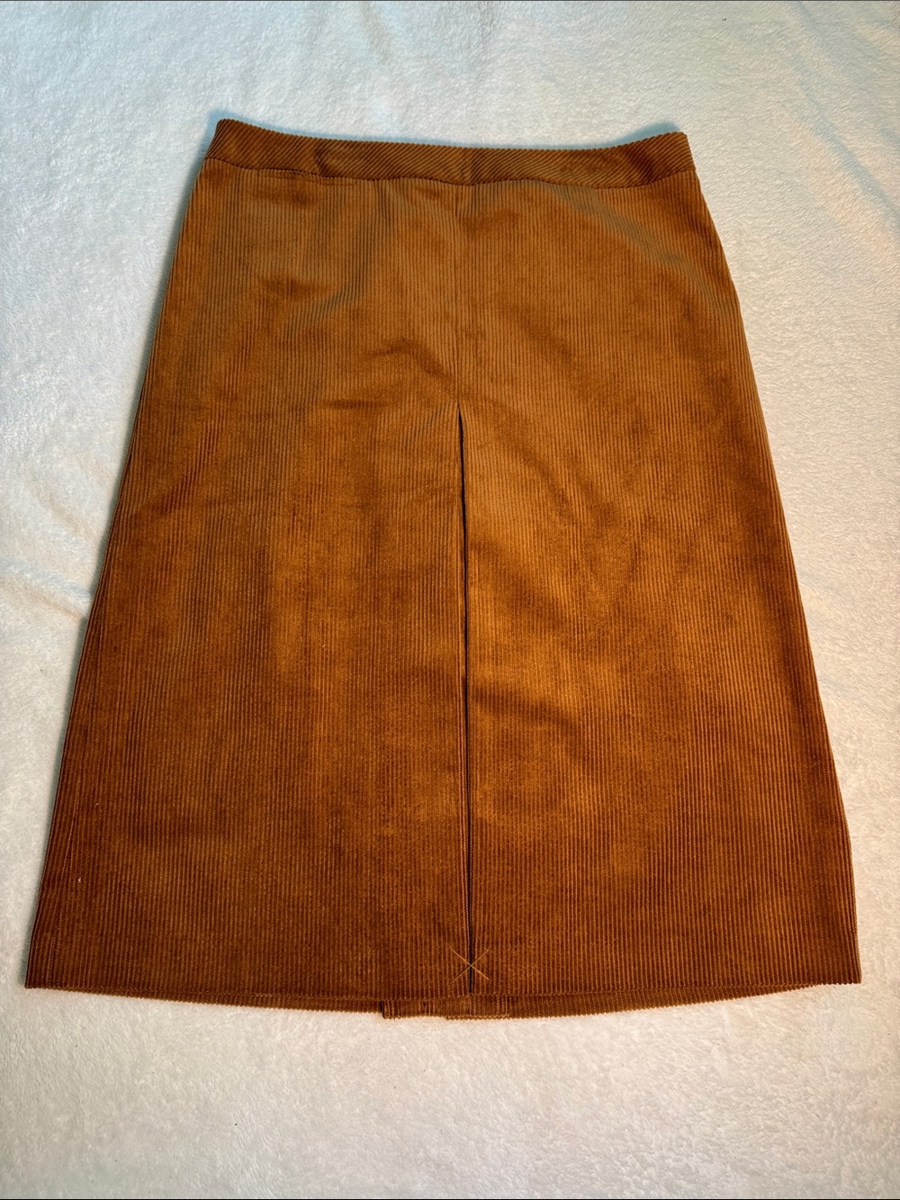 NWOT J. Crew caramel cotton/poly corduroy a-line skirt. 8.